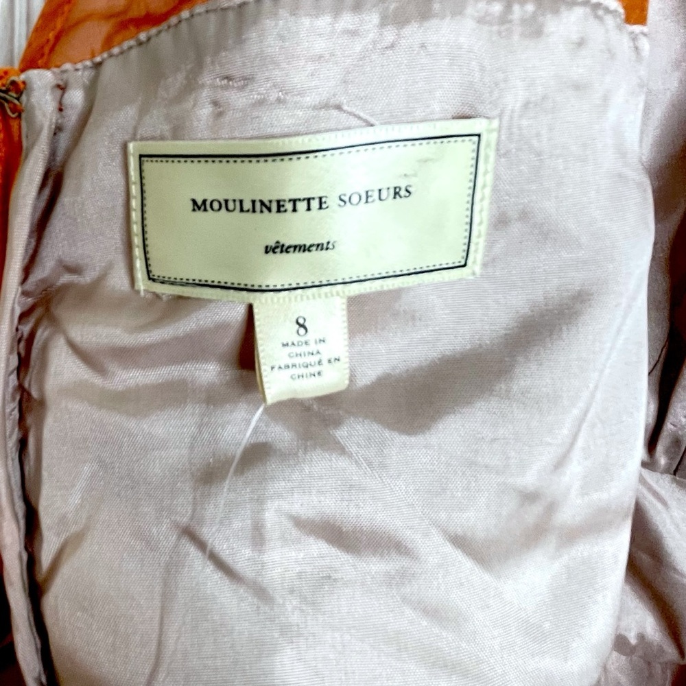 Anthro Moulinette Soeurs Calendula Orange Dress Size 8 NWT - Picture 5 of 9